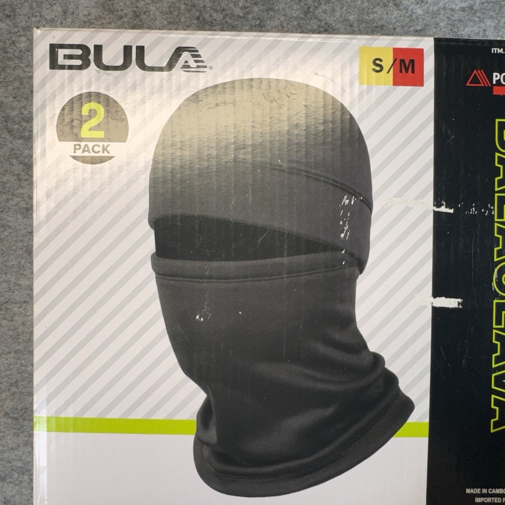 Bula Polartec Convertible Balaclava 2 Pack Black S/M 1654630 Reflective Unisex